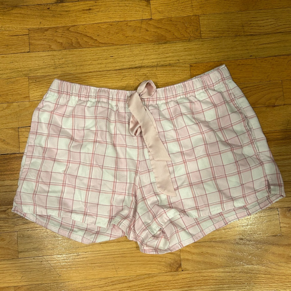 HOLLISTER Pink Plaid Women's Sleep Shorts